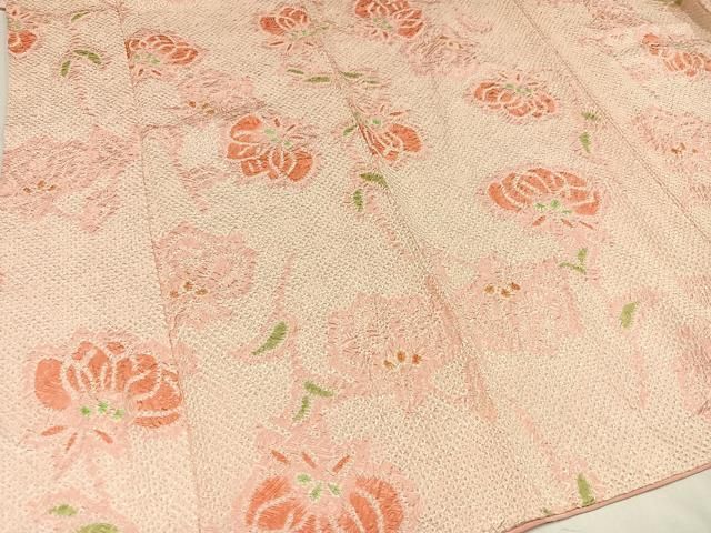 平和屋着物○上質な小紋 絞り 舞花文 正絹 逸品 AAAY8934ph