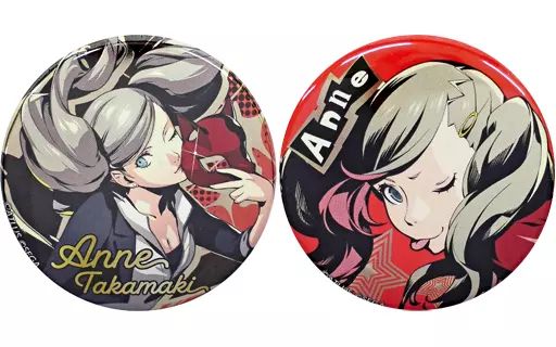 中古】バッジ・ピンズ 高巻杏 メタル風缶バッチ2個セット 「楽天