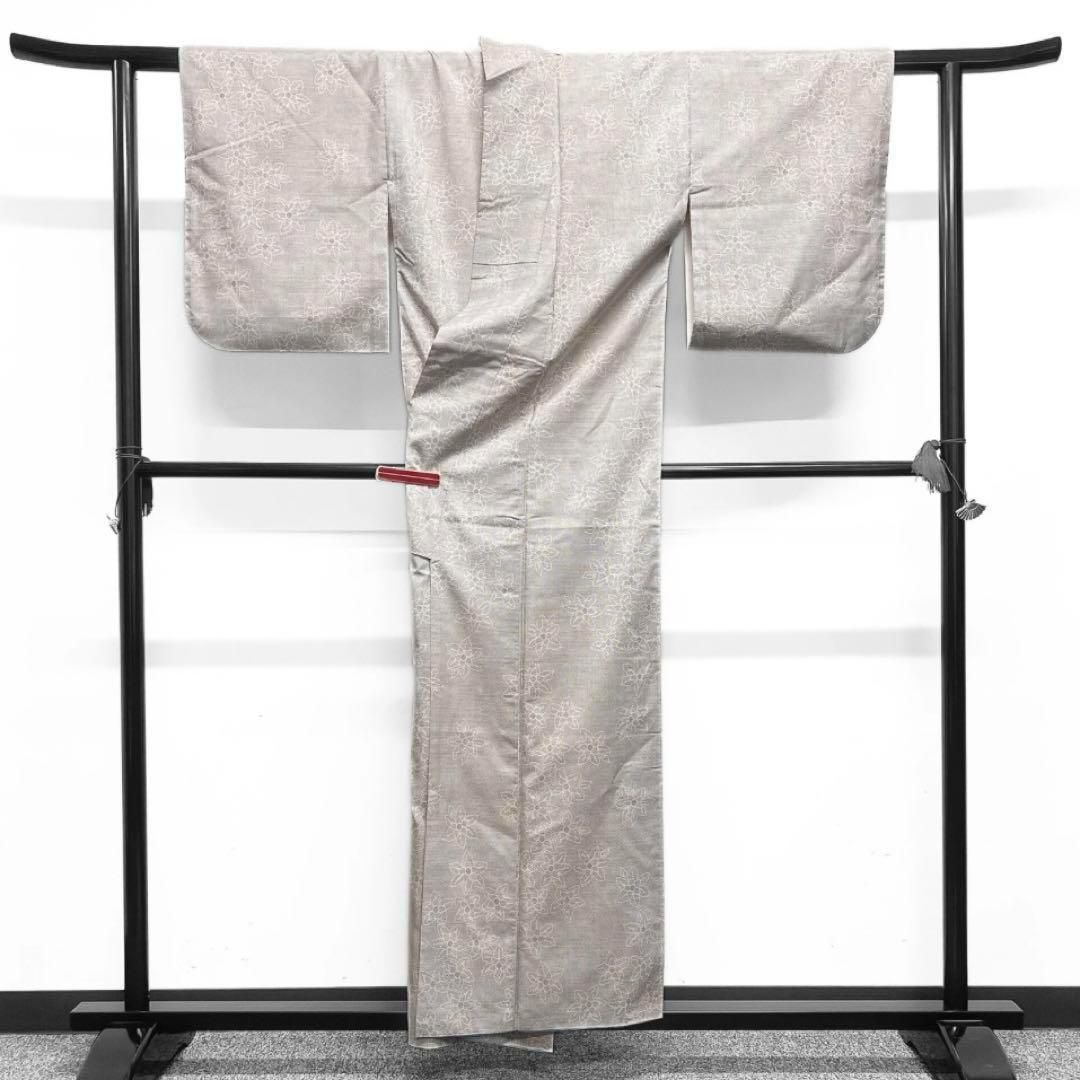 小紋 白大島紬 花模様 ホワイト 着物 082w d - メルカリ