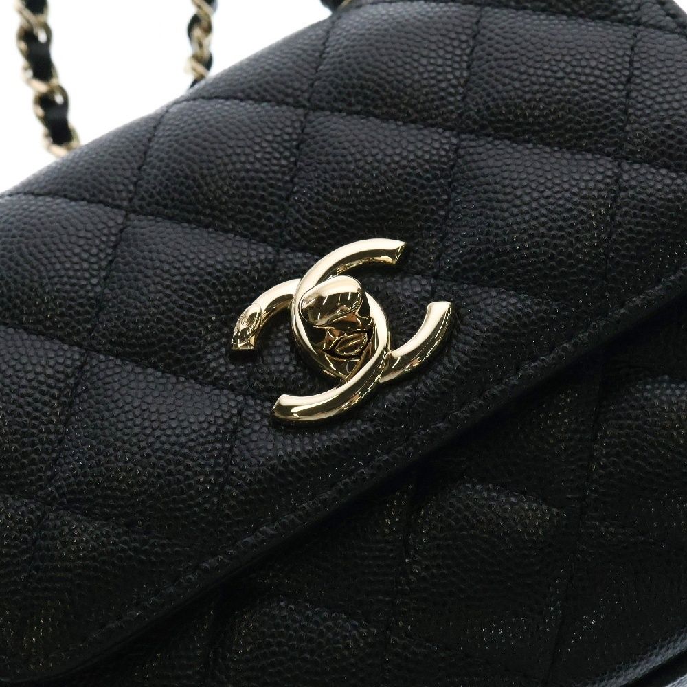 極美品✨シャネル　ハンドバッグ　チェーンバッグ　スエード　ココマーク　ブラック シャネル CHANEL ココマークチェーントートバッグ ブラック