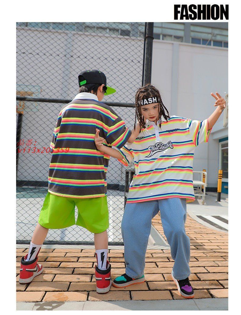 キッズ ダンス衣装 ヒップホップ ２点セットセットアップ HIPHOP トップス 子供 パンツ 練習着 男の子 ジャズダンス 女の子 vii3x205359