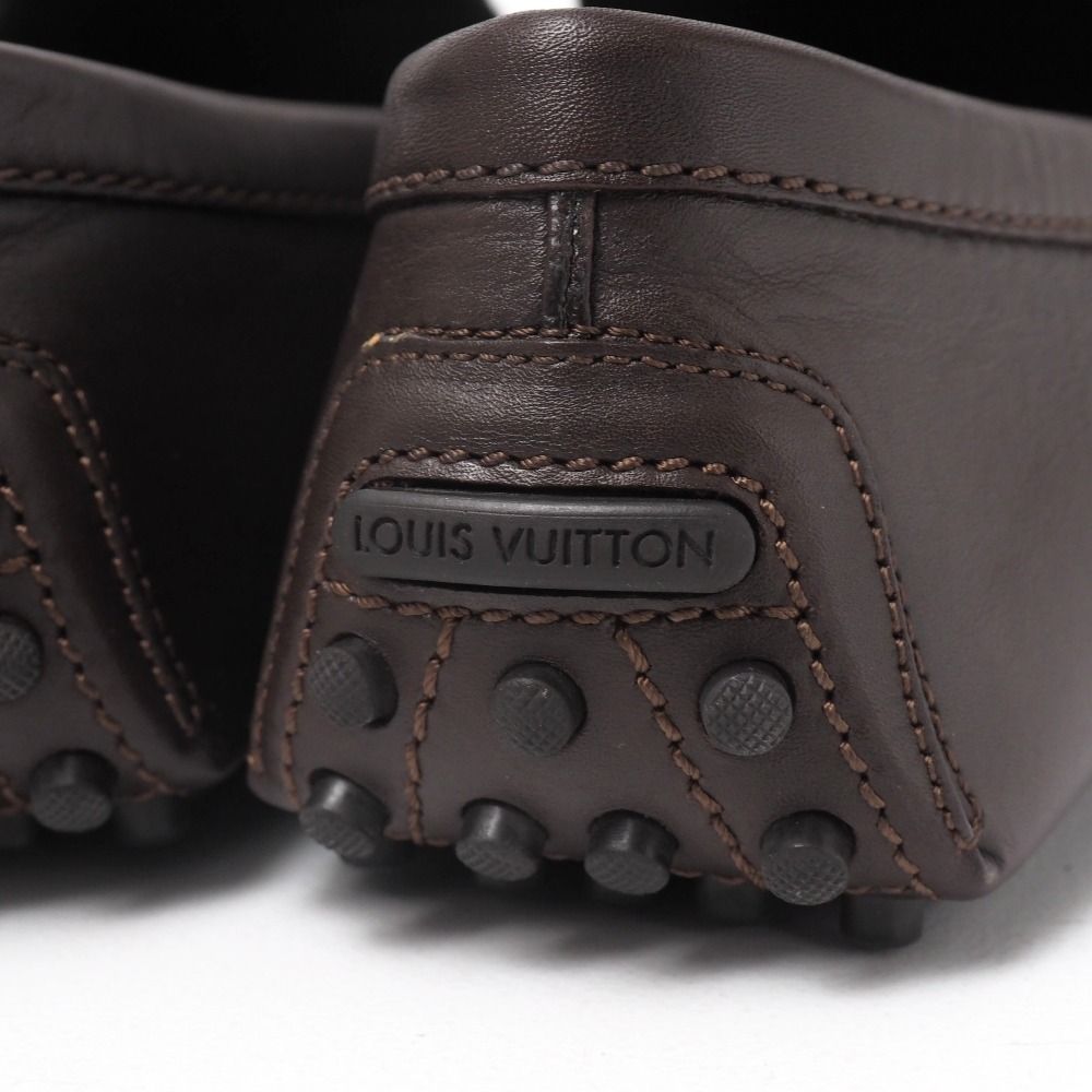  LOUIS VUITTON ルイ ヴィトン スリッポン サイズ8 ドライビングシューズ フラットシューズ ロゴ レザー 靴 ブランド古着 RA 6109 スリッポン 靴