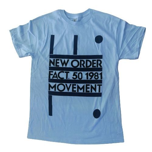 【廃番ラスト】【公式新品】 NEW ORDER - MOVEMENT LIGHTBLUE ニューオーダー Tシャツ (