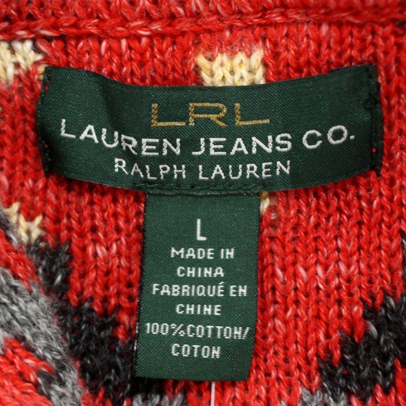 DEADSTOCK 00s RALPH LAUREN ネイティブ柄 LRL ショールカラー