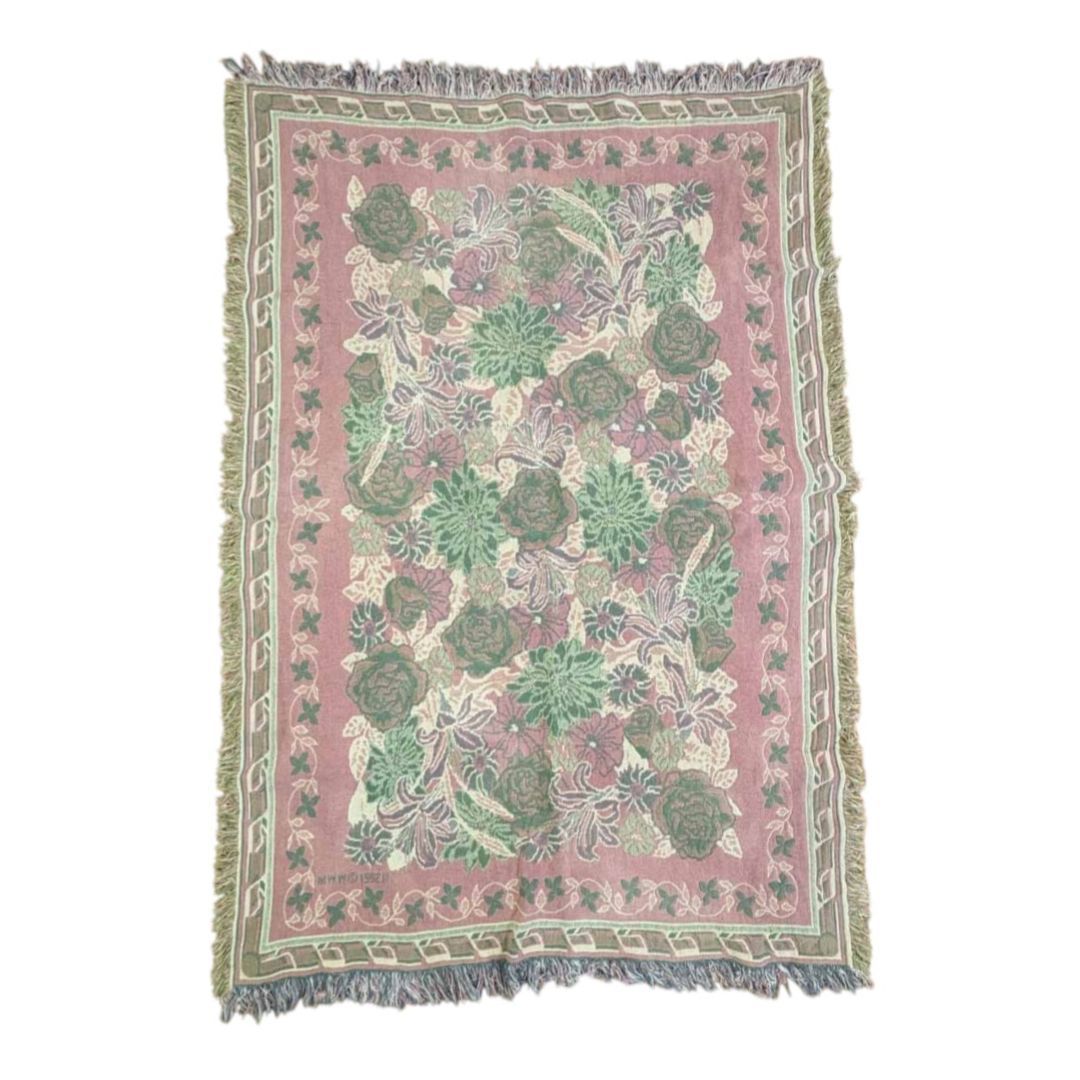 小売 vintageラグ カーペット 90s フラワー エレガント 1882 vintage