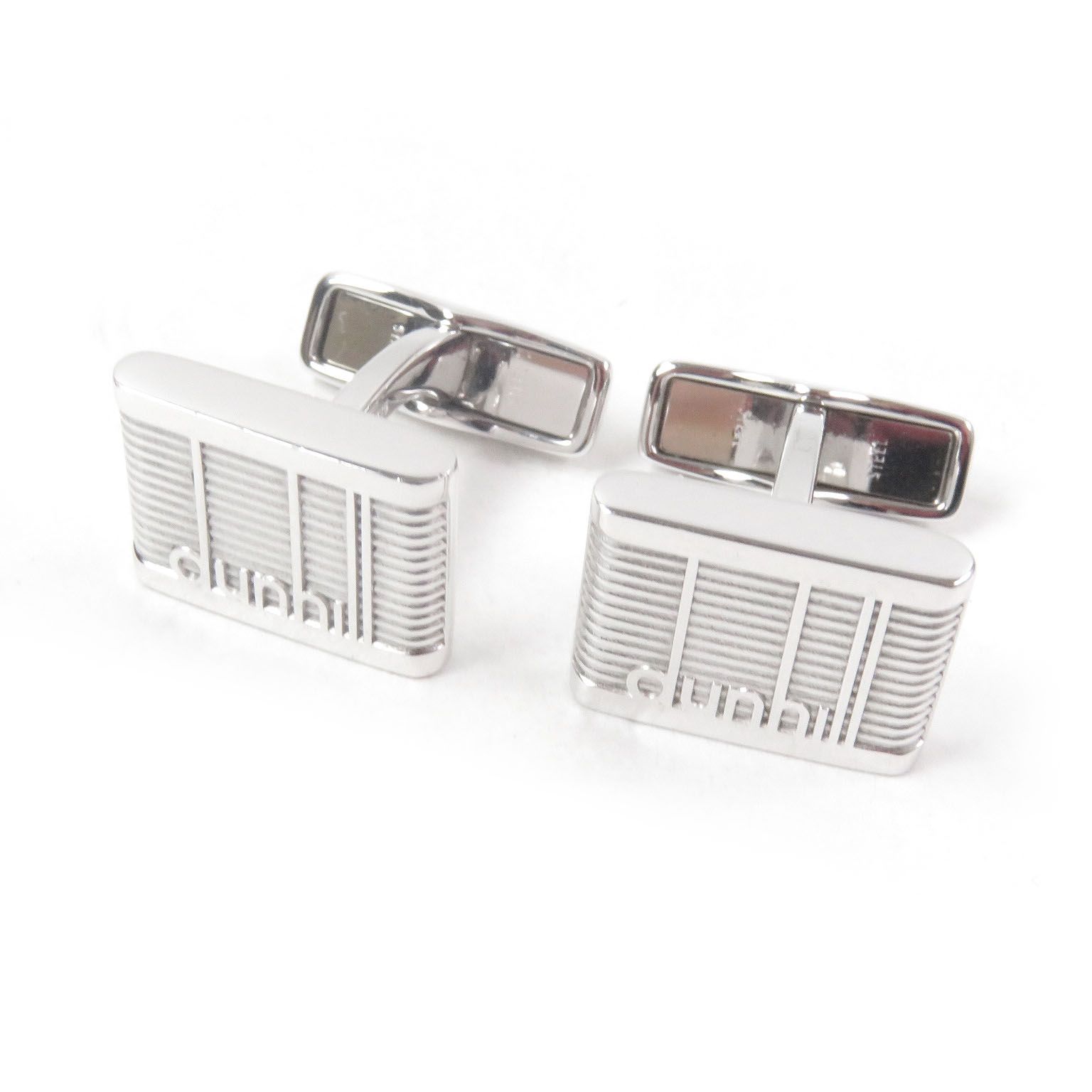 美品□Dunhill ダンヒル ロゴ入り ネクタイピン カフスボタン