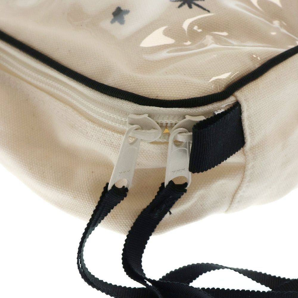 Sacai サカイ ロゴ刺繍 ラウンドジップ キャンバス トラベルポーチ