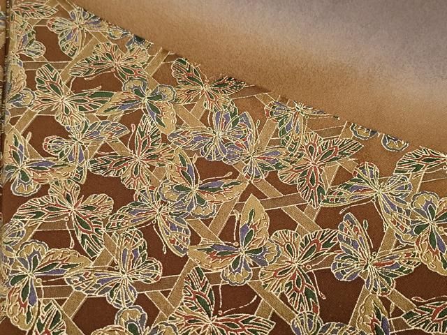 平和屋着物○染色作家 斉藤三才 訪問着 舞蝶文 金彩 正絹 逸品