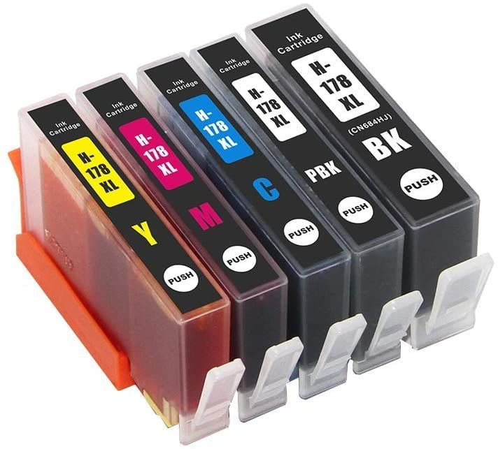 5色セット H-178XL 5色セット 大容量 増量タイプ BKPBKCMY 互換インクカートリッジ チップ付き