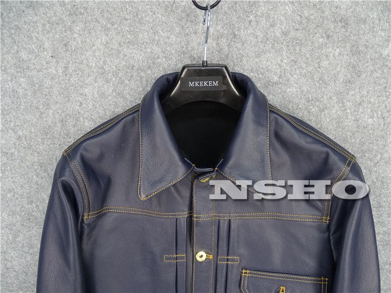 インディゴ カウハイド ファーストタイプ Gジャン ライダース レザー