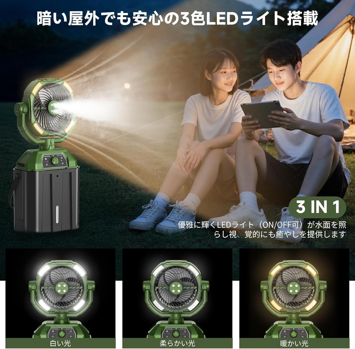 ミストファン 卓上扇風機