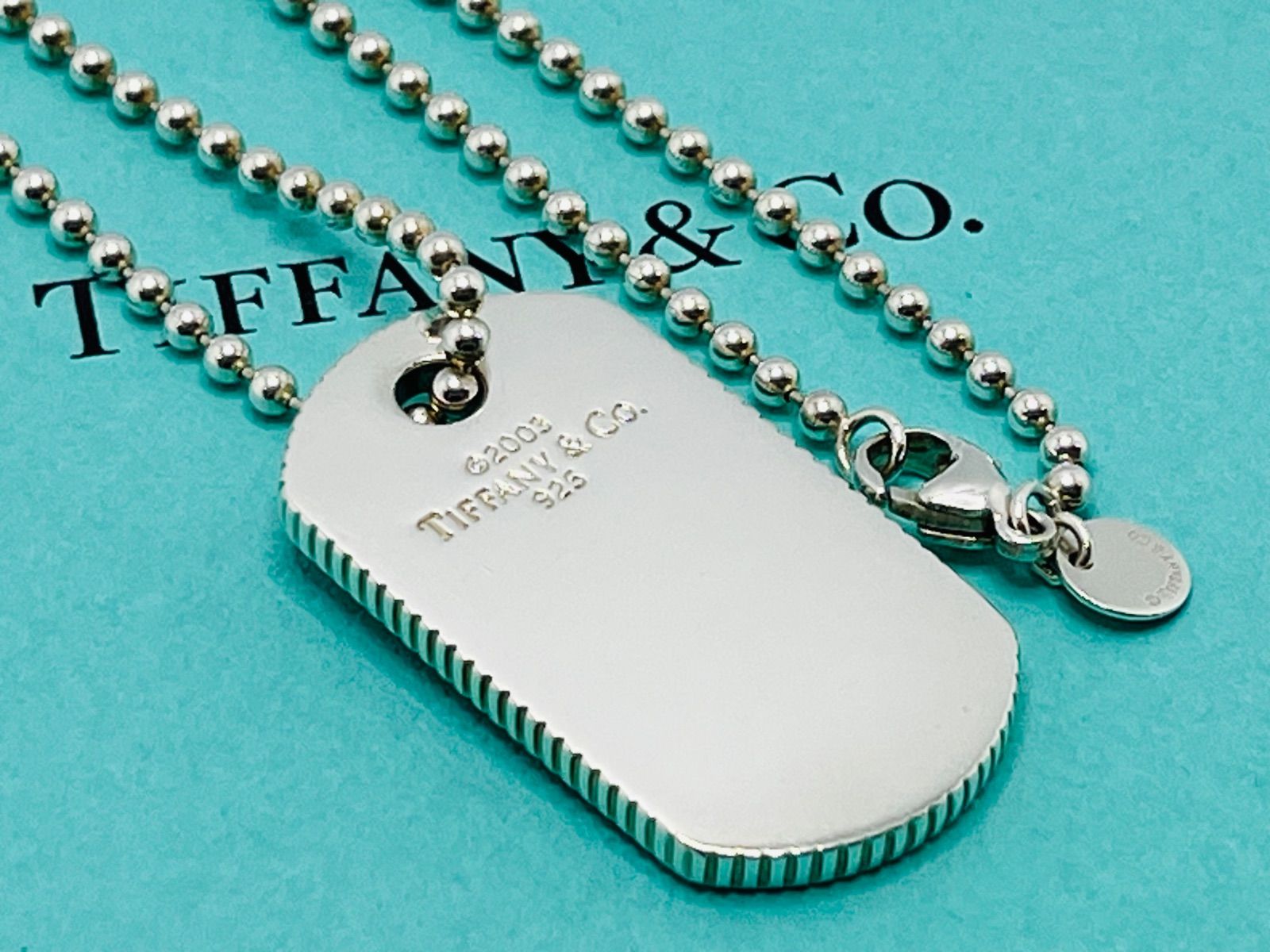 ティファニー 2003 ドッグタグ ネックレス SV925 a001 送料無料 美品 希少 Tiffany&Co. オールド ティファニー