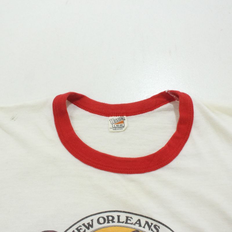 70s USA製 vintage Hanes リンガーTシャツ メンズ 表記Lサイズ - メルカリ