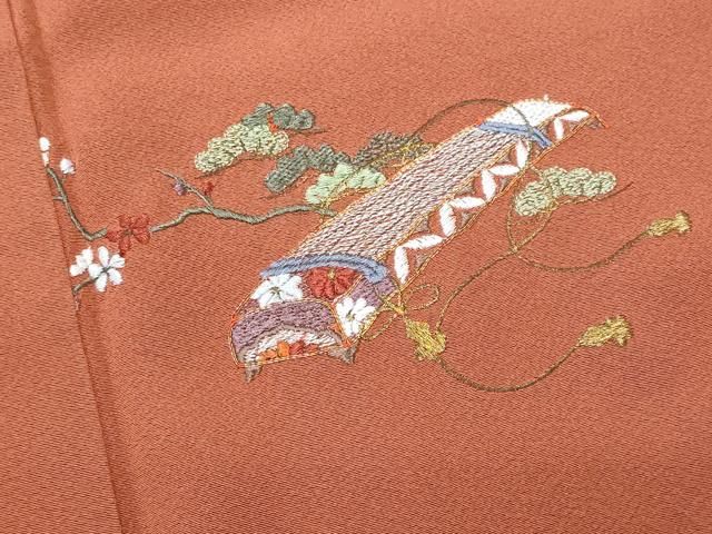 平和屋着物○総刺繍 訪問着 童子 金糸 正絹 逸品 AAAY1206ck （平和屋  