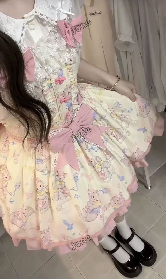 スイートロリータセットアップ?ミニ丈お出かけ女子会デートに最適