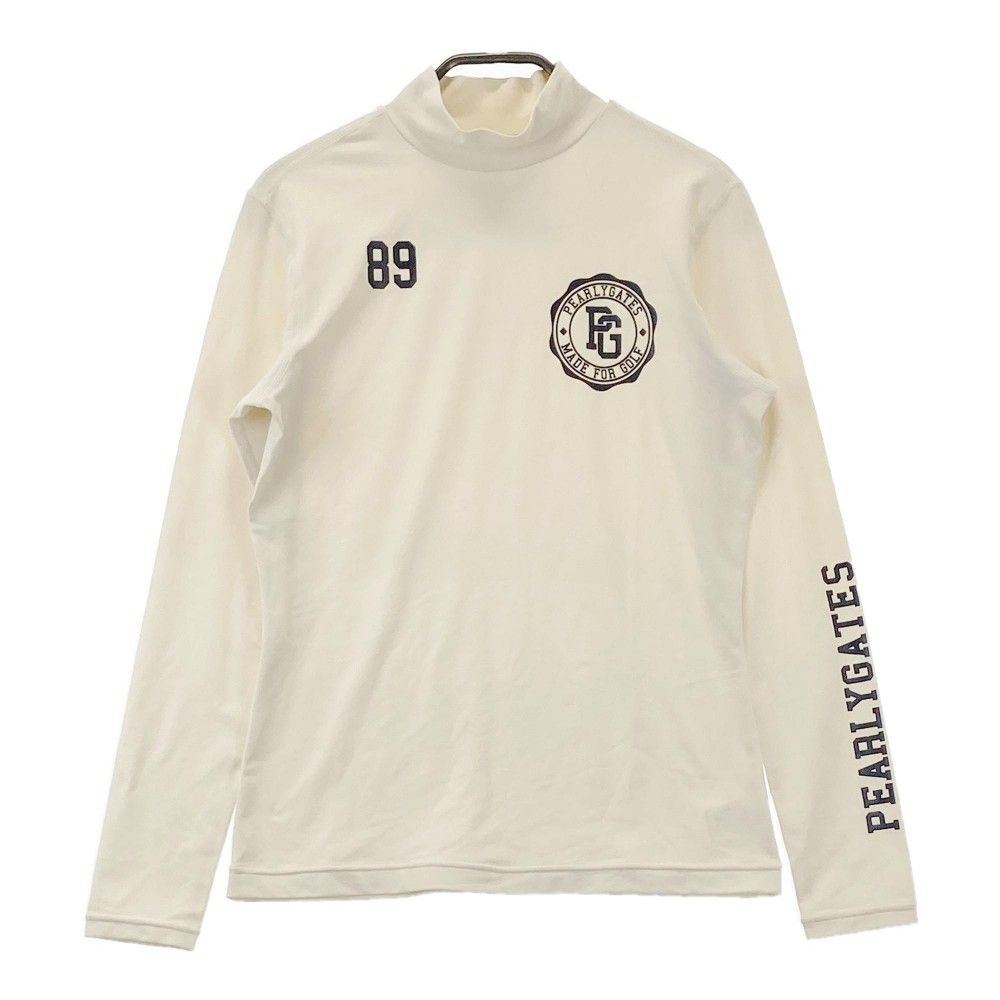 サイズ：2 PEARLY GATES パーリーゲイツ  長袖ハイネックインナーTシャツ  ホワイト系 [240101320404]# ゴルフウェア レディース ストスト