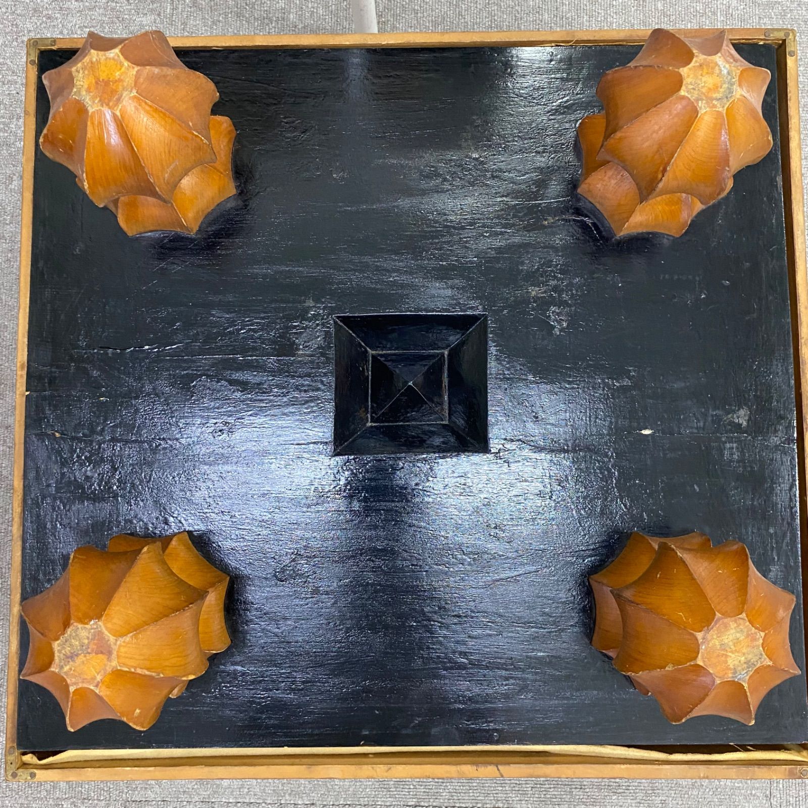 本榧足付碁盤 5寸3分（天地柾） ga50048 | 前川榧碁盤