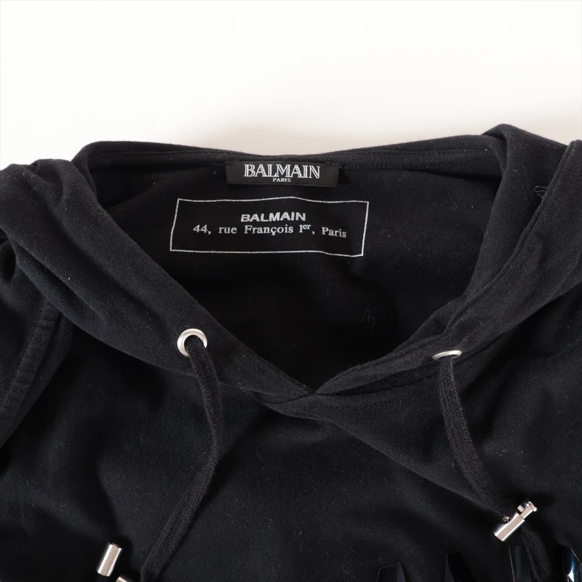 美品 バルマン パーカー ブラック 黒 ファッション 洋服 トップス  