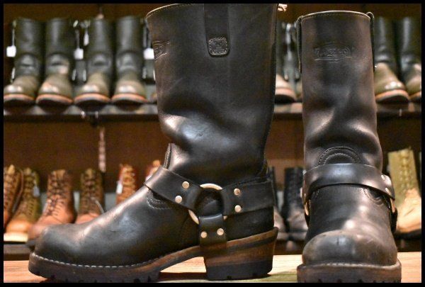 8E 03年 WESCO ウエスコ ハーネスボス ブラック 黒 ビブラム100シングル 11インチハイト ブーツ HOPESMORE FJ164