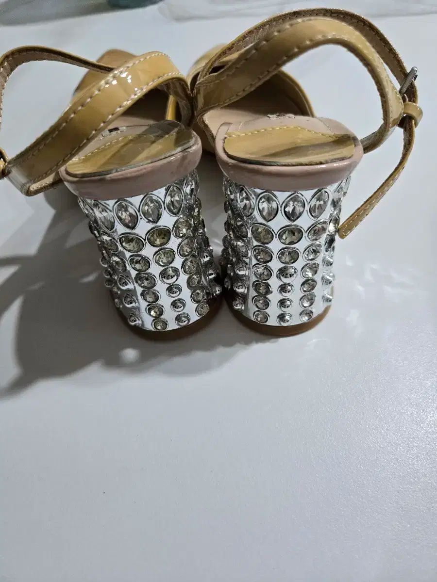 ミュウミュウ ベージュ ヒール サンダル