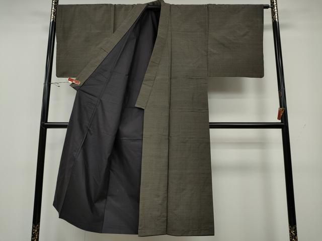 平和屋着物●男性 本場大島紬 アンサンブル 80亀甲 総詰め 正絹 CAAY4925ut