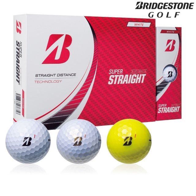 送料無料 まとめ買い ブリヂストン 2023 SUPER STRAIGHT ゴルフボール 2ダースSET 新品 BRIDGESTONE スーパーストレート まっすぐ飛ばしてスコアアップを狙え！ソフト3ピースでしっかりつぶれサイド
