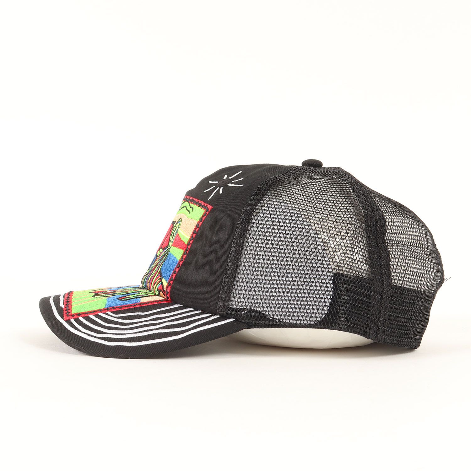 supreme 刺繍メッシュキャップ Supreme ネイビー 刺繍メッシュキャップ - メルカリ