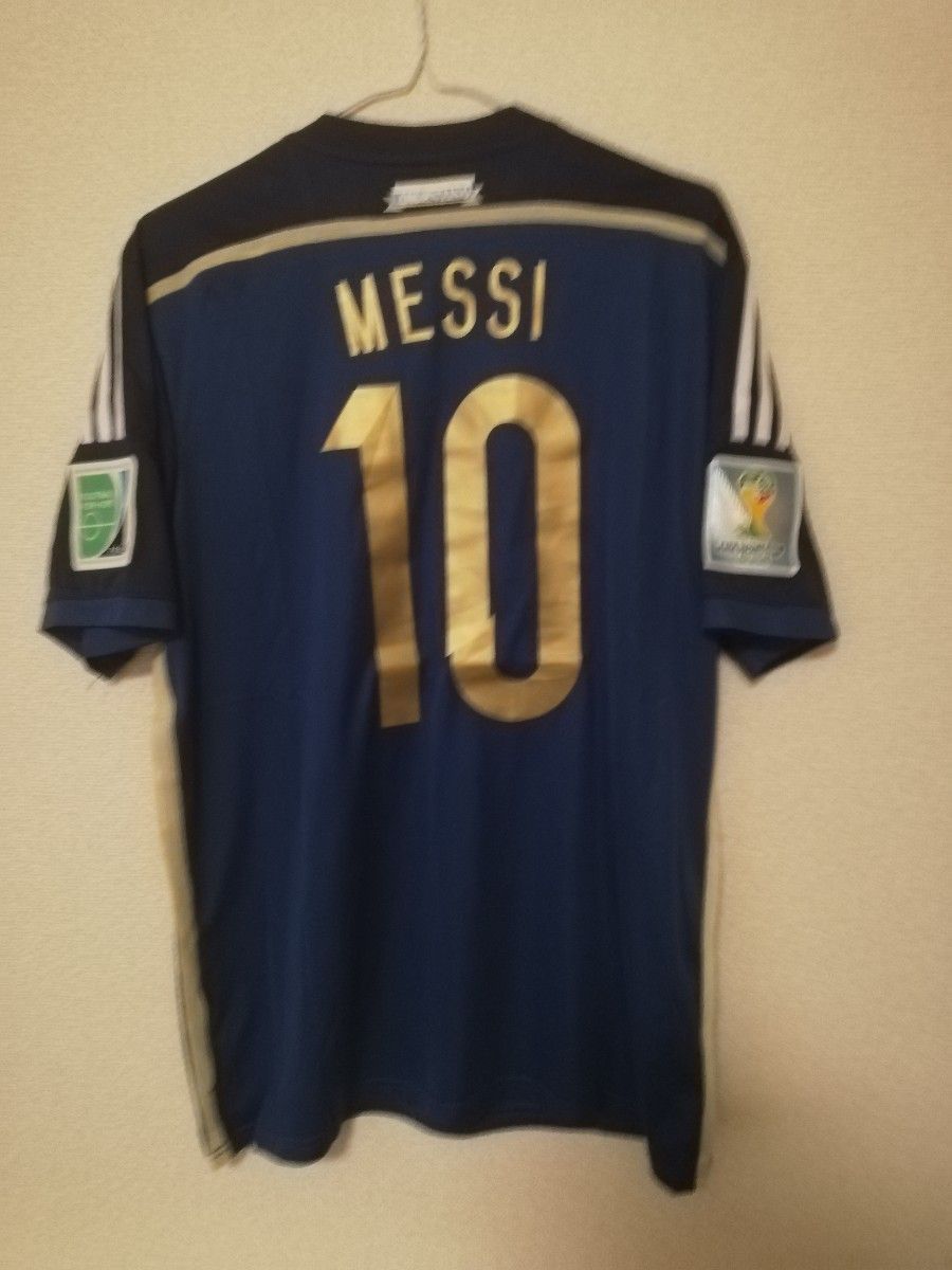 メッシ 10番 ゲームシャツ /2014W杯アルゼンチン代表ユニフォーム アルゼンチン代表（H）2014W杯 メッシ＃10 + パッチ