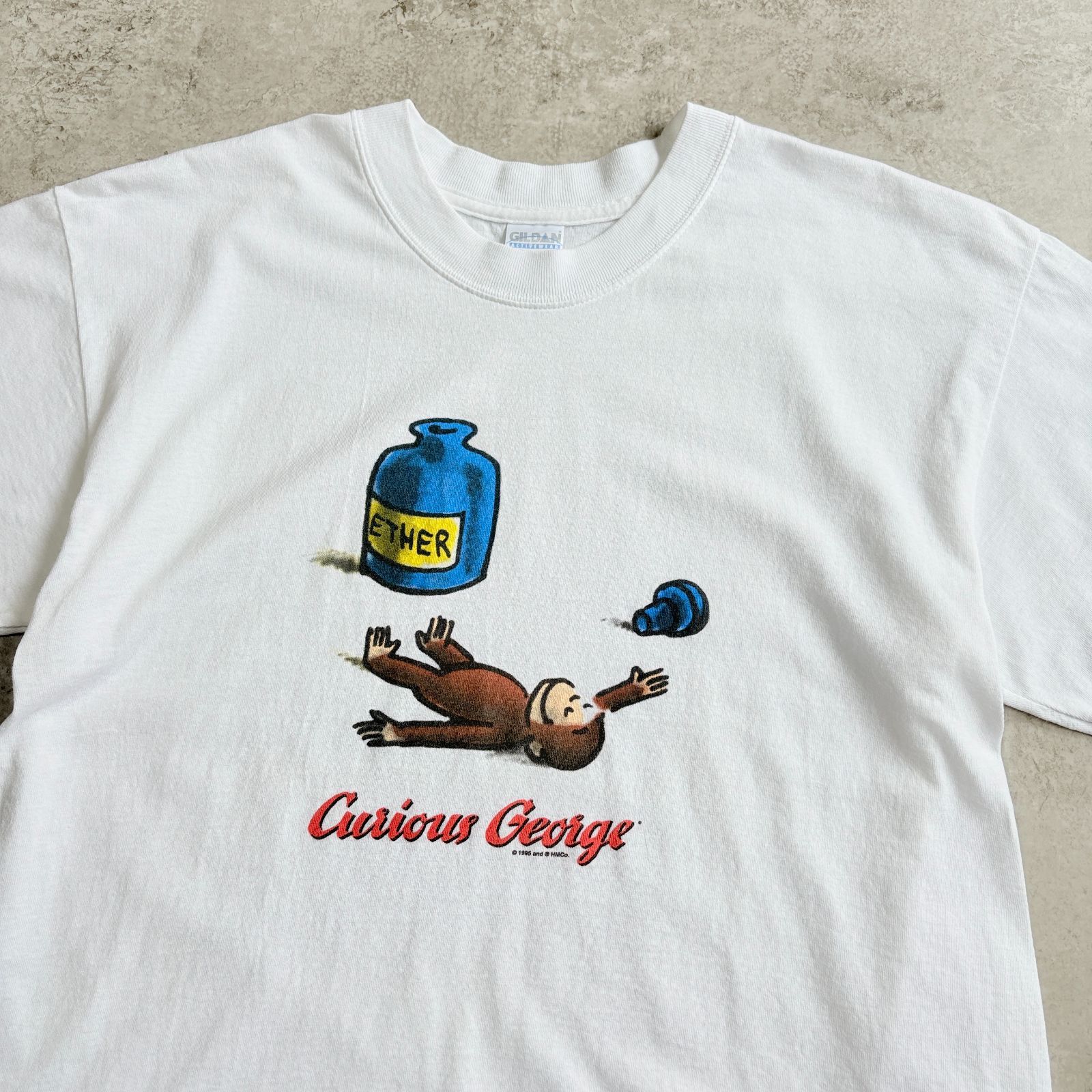 90s Curious George Printed T-shirt 【ether】 おさるのジョージ TEE