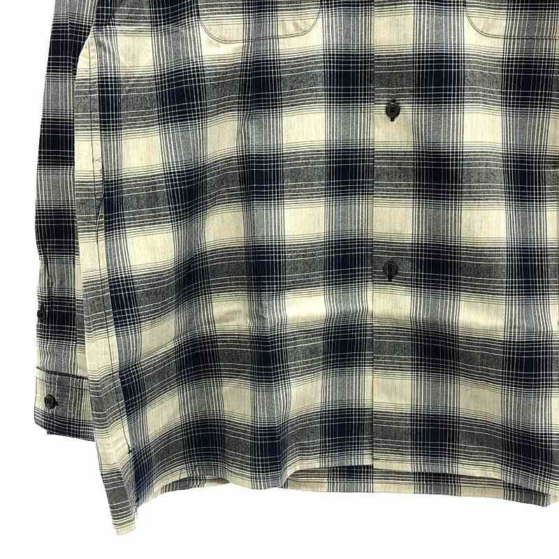 sugarhillオンブレシャツ SUGARHILL×UNUSED - Open Collar Ombre Check Shirt (size-2