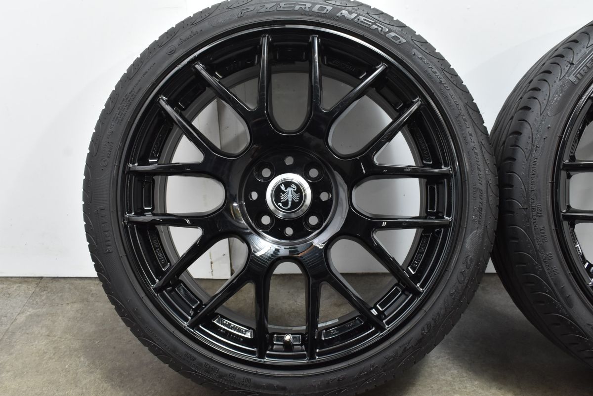 【希少サイズ】WORK エモーション M8R 17in 7J +38 PCD98 ピレリ P-ZERO NERO 205/40R17 アバルト 595 FIAT フィアット 500 即納可能