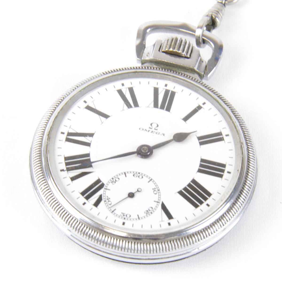 ジャンク『不動』 オメガ スモールセコンド 懐中時計 メタル