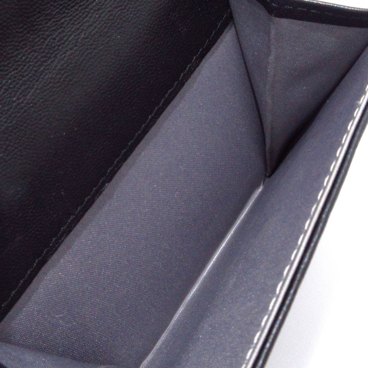 CHANEL(シャネル) Wホック財布 カメリア A47422 黒 シルバー金具