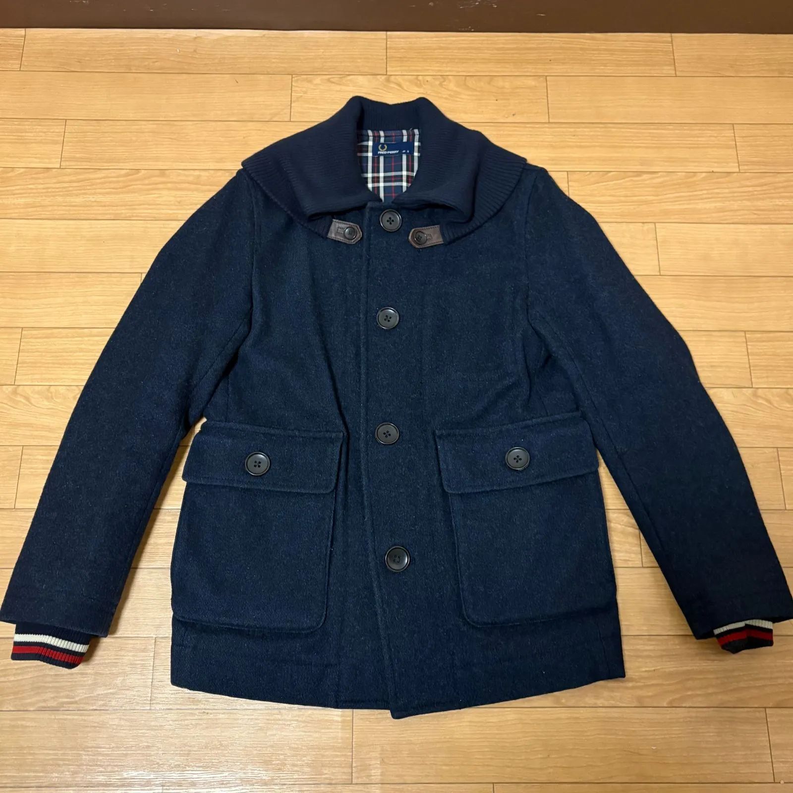 FRED PERRY フレッドペリー ドンキーコート ネイビー Sサイズ 月桂樹 
