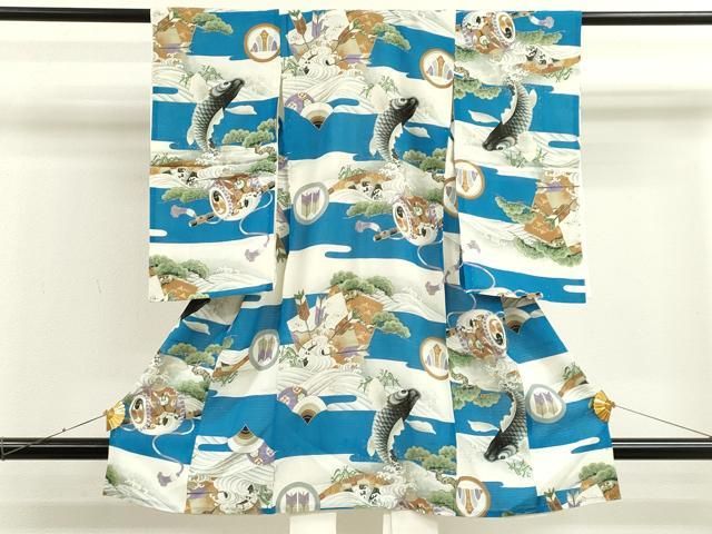 お値下げ中！祝着 楽天市場】お宮参り 着物 女の子 日本製 本絞り 手描き 金駒刺繍