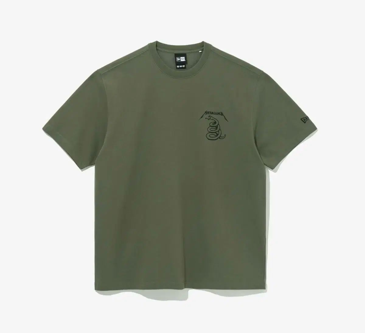 NEW ERA ニューエラ METALLICA メタリカ 黒 アルバム ヘビ ロゴ Tシャツ カーキ 115