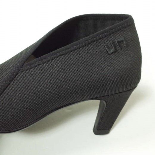 新品 UNITED NUDE ユナイテッドヌード Fold Lite Mid Vカットヒールパンプス 46330011 37(23.5-24cm) Black UN ポインテッドトゥ ショートブーツ シューズ g12832