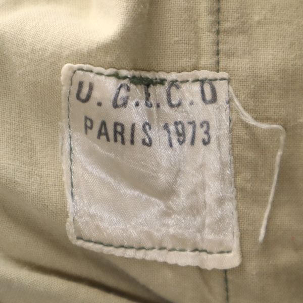 U.G.E.C.O PARIS 1973 70s ミリタリージャケット L カーキ フランス軍 FRENCH ARMY フレンチアーミー メンズ  【R220928】