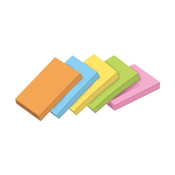 まとめ 3M ポスト イット 強粘着エコノパック ノート 75×50mm ネオン 5色混色 6561SS-NE 1パック 10冊 ×5セット