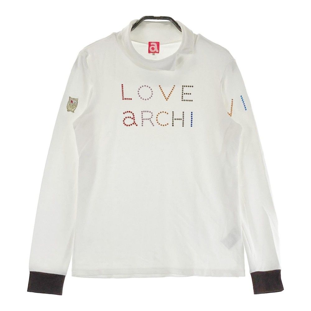 サイズ：38 ARCHIVIO アルチビオ タートルネック 長袖Tシャツ ロゴ 