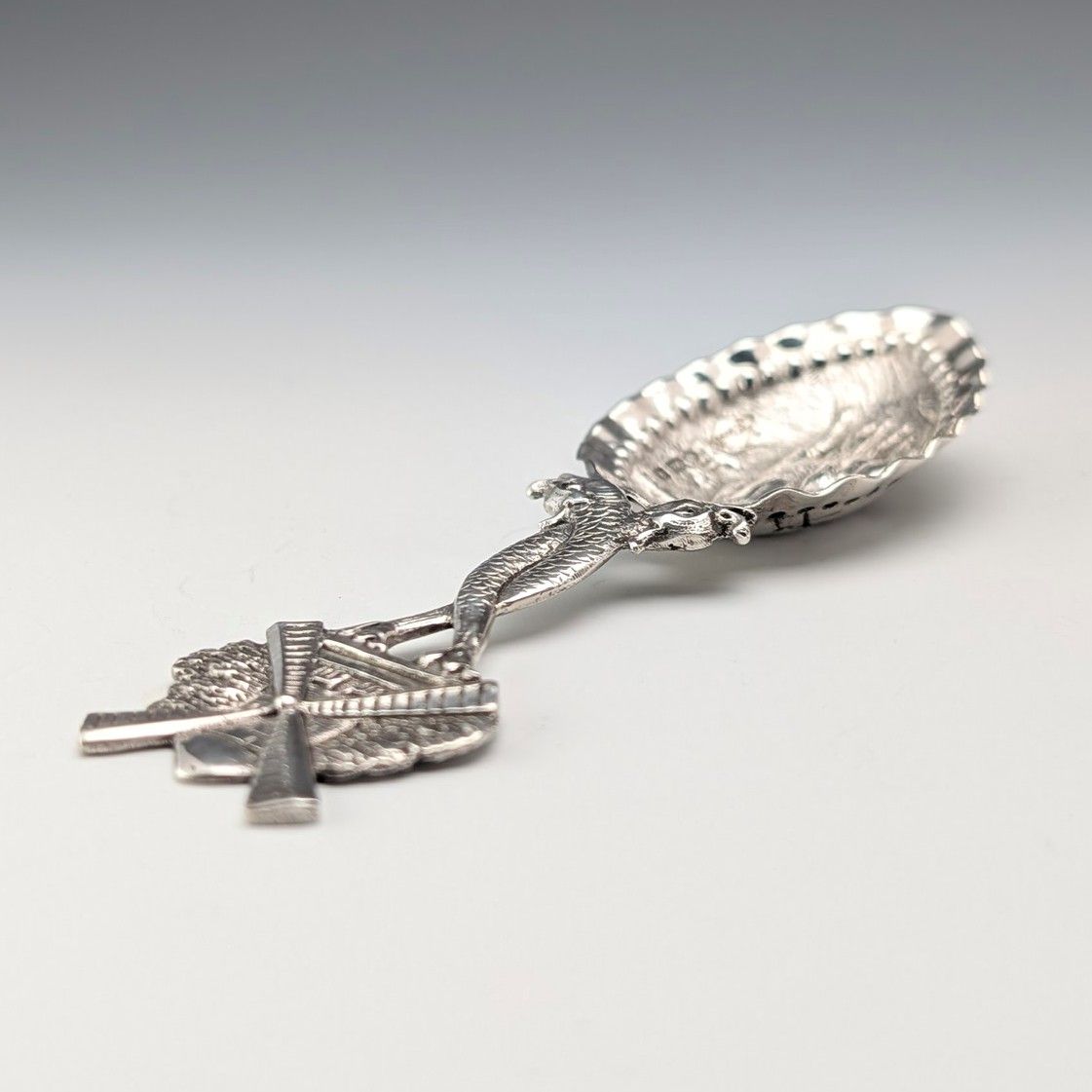 1904年 オランダアンティーク 純銀製 ティーキャディースプーン 23g FP&S 1904年 オランダアンティーク 純銀製 ティーキャディースプーン