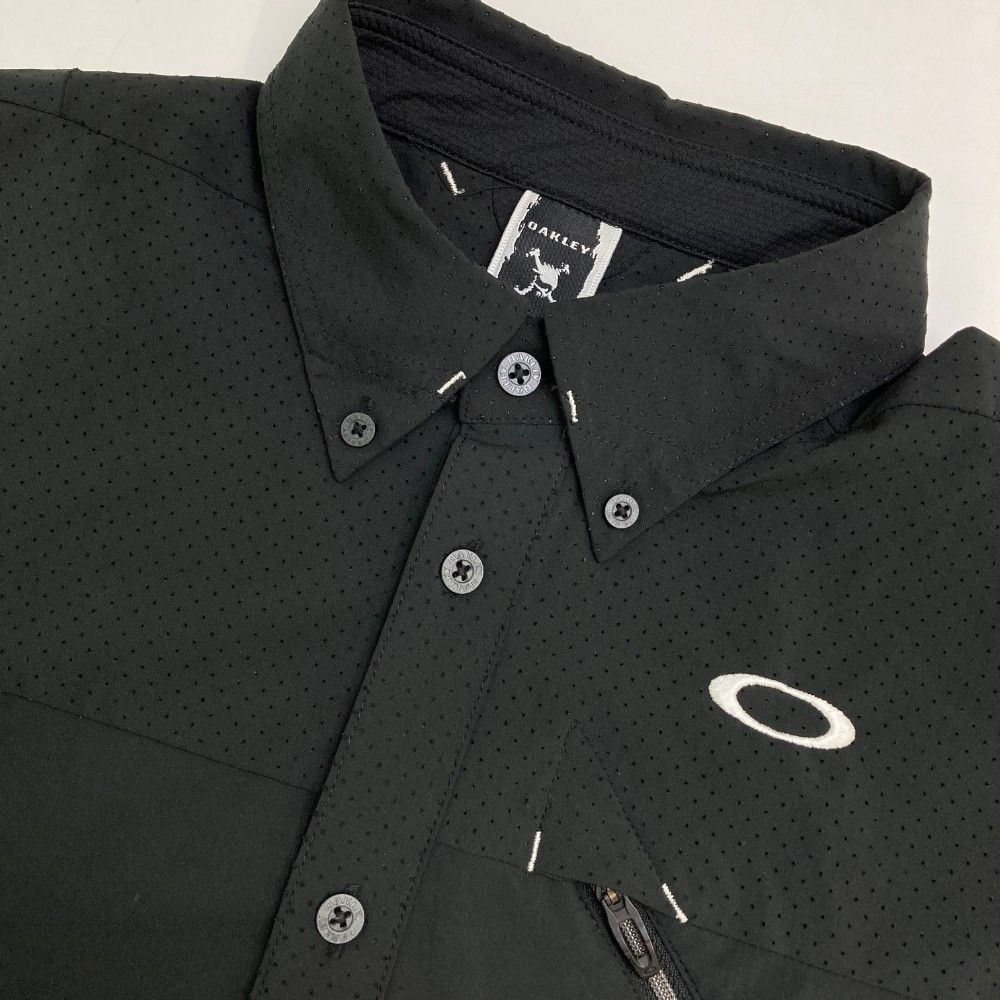 サイズ：L OAKLEY オークリー 401893JP スカル刺繍 半袖シャツ