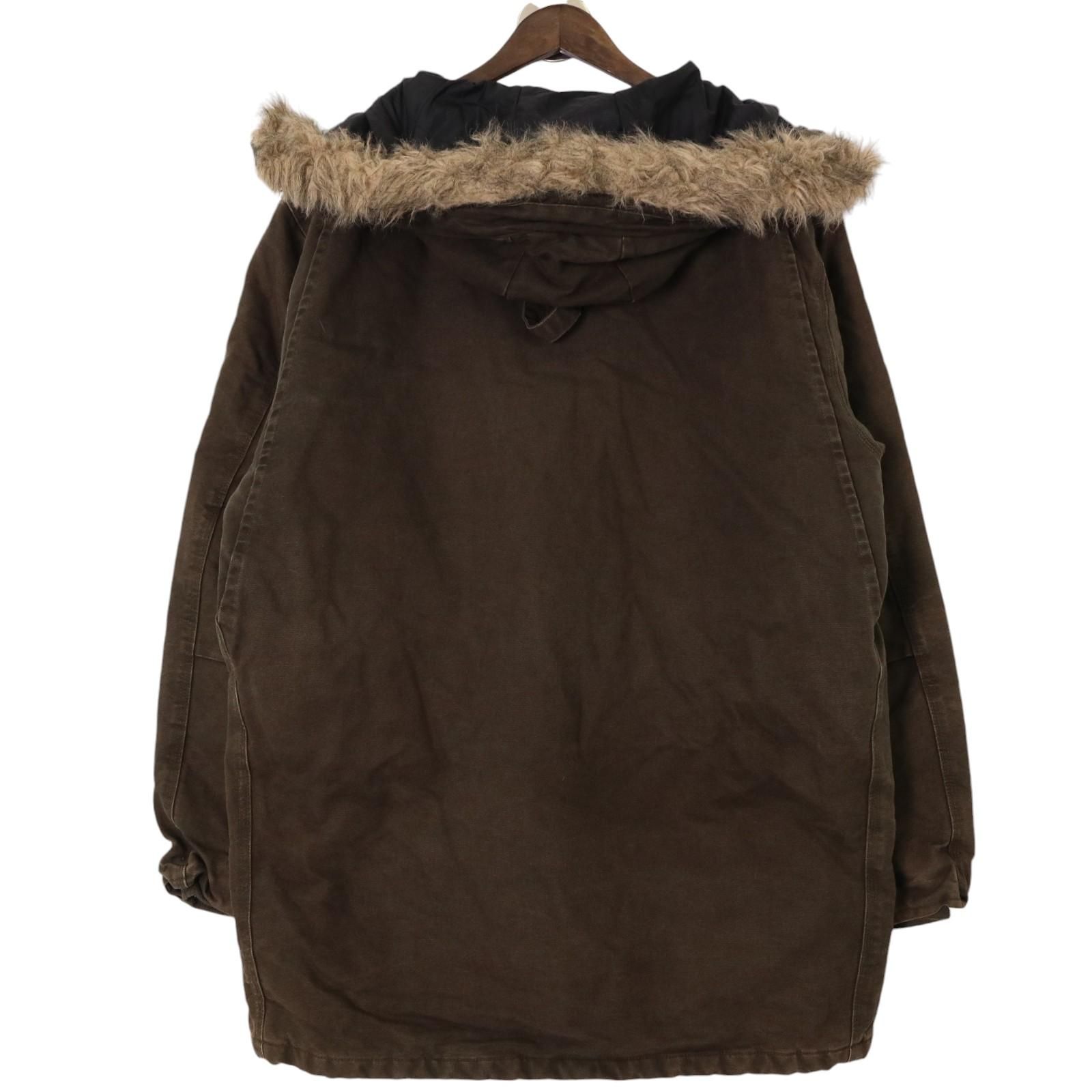 00年代 Carhartt カーハート シベリアンパーカー ワーク ブラウン 