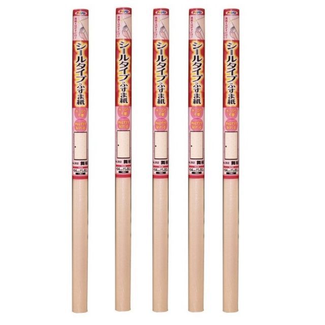 アサヒペン シールタイプふすま紙 ９４ＣＭＸ１８０ＣＭ ＮＯ．３５２ 舞桜 5本セット