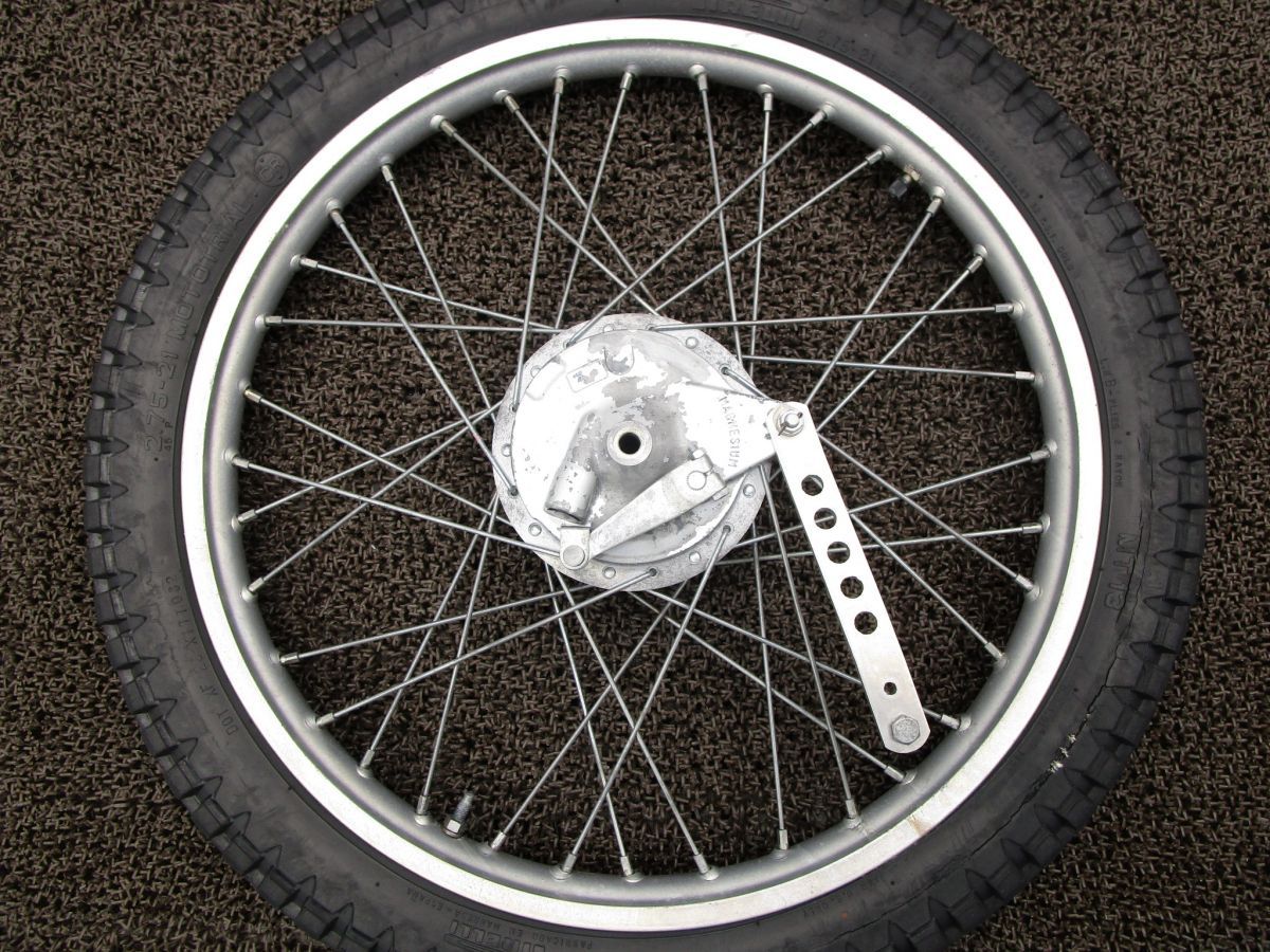 TY175 タカサゴ フロントホイール ブレーキドラム □A6509 525 ヤマハ 525 キャブ車 動画有