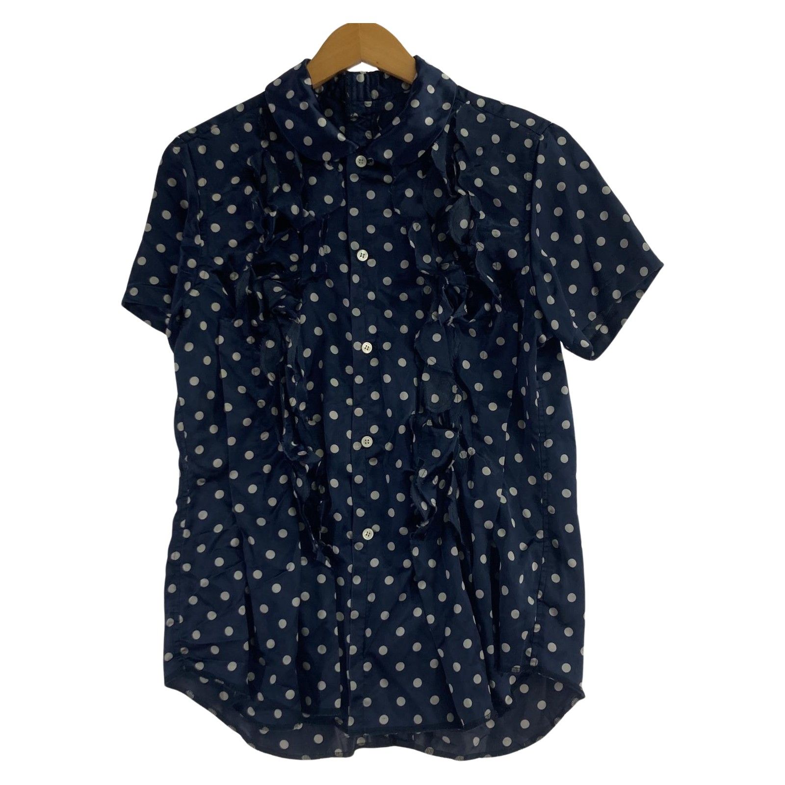 COMME des GARCONS SSブラウス ドット ブルー