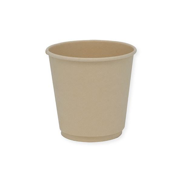 紙コップ 断熱バガス二重カップPLAコート 8オンス 240ml 1セット 1000個 25個×40パック
