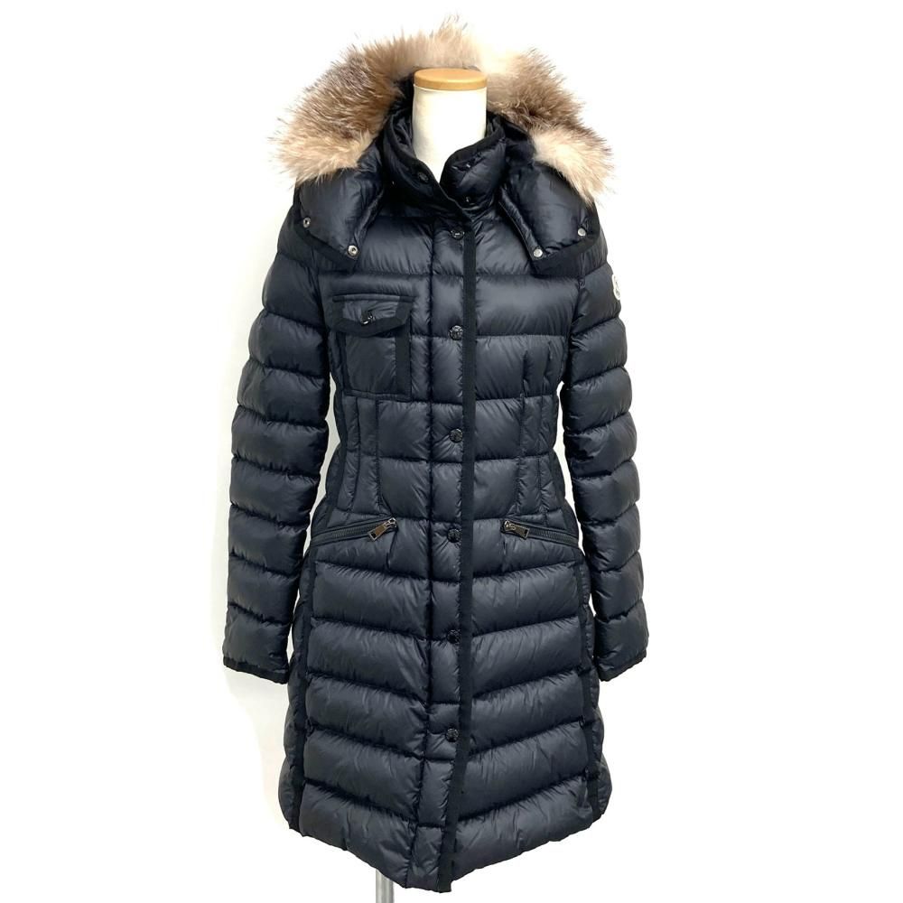 モンクレール Moncler 【極美品】ダウンジャケット エルミファー 0 極美品 モンクレール エルミファー ダウンコート ファー ロゴ
