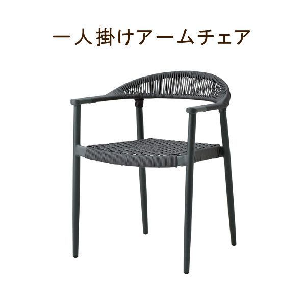 アームチェア 幅56cm 完成品 1人掛け スタッキング バーベキュー スチール脚 スチール イス いす 椅子 1人用 一人用 ダイニングチェア ダイニングチェアー ダイニング モダン シンプル おしゃ