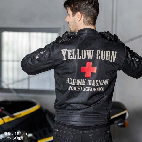 イエローコーン バイクジャケット メッシュジャケット YELLOW CORN  イエローコーン] ＹＢ－５１００メッシュジャケット ＳＶ ３Ｌ